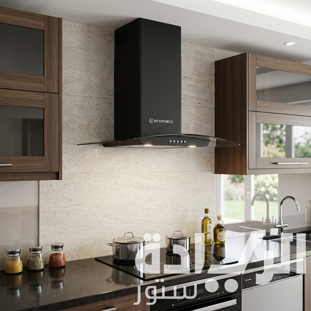 Ekomatic 60cm Black Crystal T-Shape Kitchen Hood – Suction Power 750 m³/hr – H6207KGBBK
