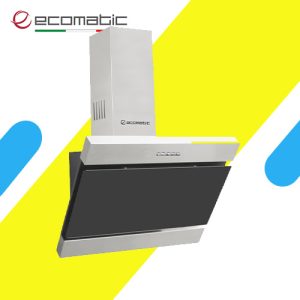 شفاط مطبخ ديكوري إيكوماتيك 60 سم – 3 سرعات – كريستال أسود/ستانلس 750 م³/ساعة – موديل – H6210FOT