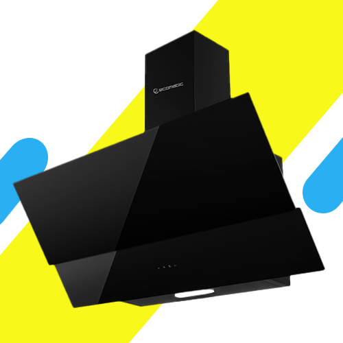 شفاط ديكوري بلت إن إيكوماتيك 60 سم كريستال أسود بالريموت – قوة شفط 1000 م³/ساعة – فلتر معدني + كربون – H6310MRT