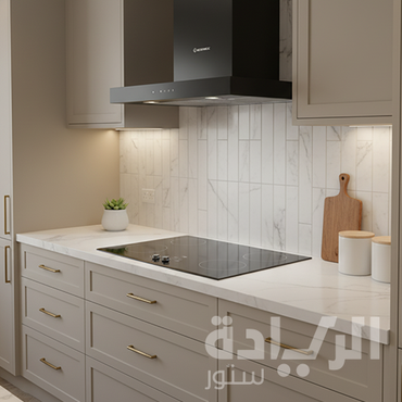 شفاط ديكوري إيكوماتيك – 60 سم حرف T أسود، قوة شفط 1000 م³/ساعة، 3 سرعات + ريموت + CleanAir - H6310TTBK