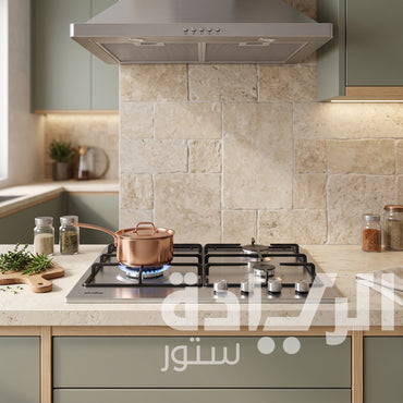 Simfer Built-in Hob 60 cm Stainless Steel, 4 Sabaf Burners, Full Safety - Model - H6404VGWIM