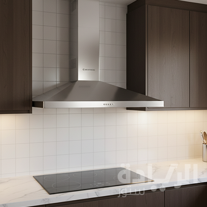 شفاط مطبخ هرمي 60 سم ـ ماركة ايكوماتيك ستانليس ستيل قوة 500 م3/ساعة - موديل - H65B