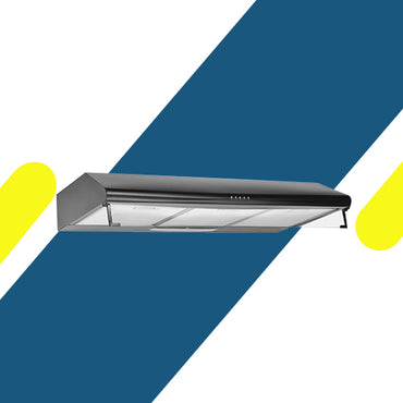 شفاط مطبخ إيكوماتيك 60 سم أسود – 2 موتور – قوة شفط 500 م³/ساعة - موديل – H65FBK