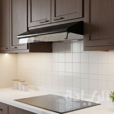 شفاط مطبخ إيكوماتيك 60 سم أسود – 2 موتور – قوة شفط 500 م³/ساعة - موديل – H65FBK