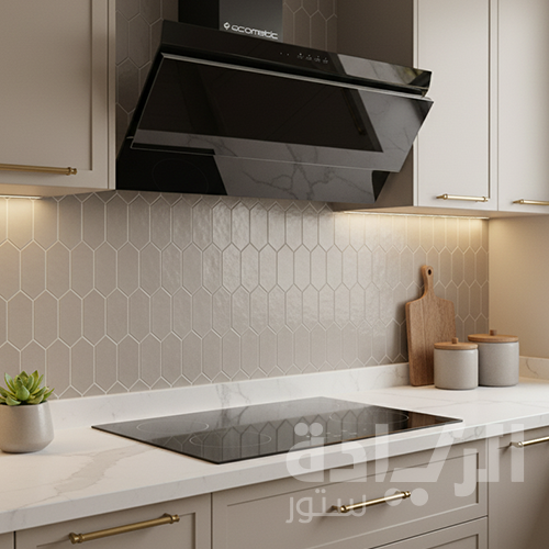 شفاط مطبخ إيكوماتيك ديكوري 60 سم أسود كريستال - قوة شفط 500 م³/ساعة - H65FTBK