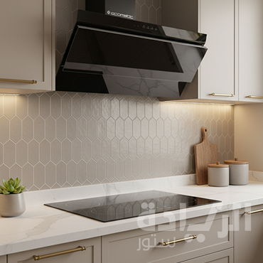 شفاط مطبخ إيكوماتيك ديكوري 60 سم أسود كريستال - قوة شفط 500 م³/ساعة - H65FTBK