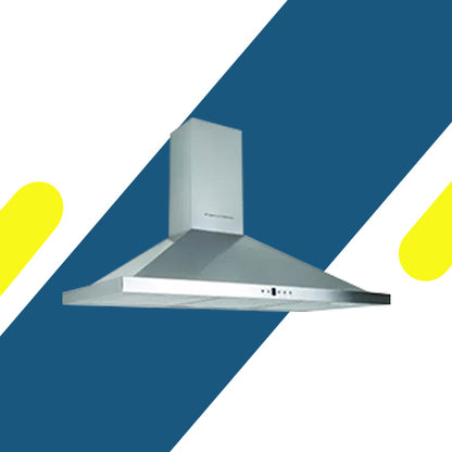 شفاط مطبخ إيكوماتيك هرمي ستانلس ستيل 60 سم بقوة شفط 650 م³/ساعة موديل - H66D