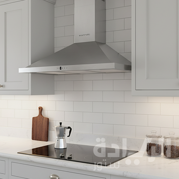 شفاط مطبخ إيكوماتيك هرمي ستانلس ستيل 60 سم بقوة شفط 650 م³/ساعة موديل - H66D