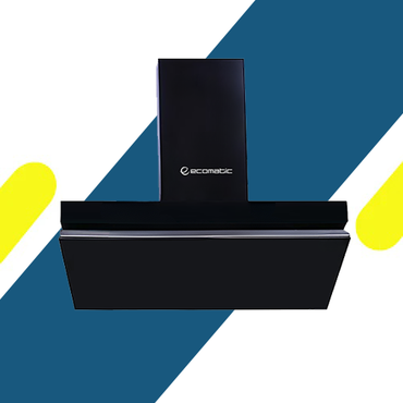 شفاط مطبخ إيكوماتيك 60 سم ديكوري كريستال أسود – تاتش – 3 سرعات – تايمر أوتوماتيكي – فلتر مزدوج – قوة شفط 650 م³/س – موديل - H66FTBK