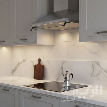 شفاط مطبخ إيكوماتيك 60 سم فلات ستانلس ستيل – 2 موتور – قوة شفط 650 م³/س – 3 سرعات – موديل - H66NCF