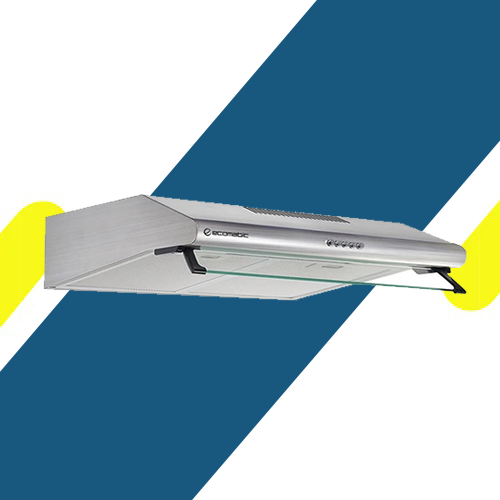 شفاط مطبخ إيكوماتيك 60 سم فلات ستانلس ستيل – 2 موتور – قوة شفط 650 م³/س – 3 سرعات – موديل - H66NCF