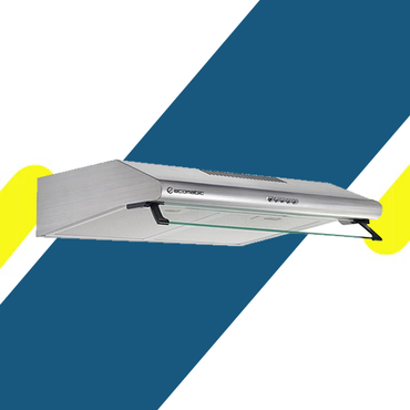 شفاط مطبخ إيكوماتيك 60 سم فلات ستانلس ستيل – 2 موتور – قوة شفط 650 م³/س – 3 سرعات – موديل - H66NCF