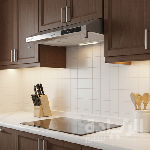 شفاط مطبخ إيكوماتيك 60 سم فلات استانلس ستيل – 2 موتور – 3 سرعات – قوة شفط 650 م³/س – موديل - H66NFF