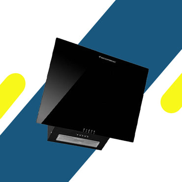 شفاط إيكوماتيك ديكوري مدمج 60 سم كريستال أسود ستانلس ستيل بقوة شفط 650 م³/ساعة موديل H66ZB