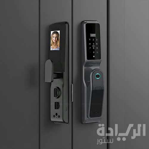 قفل باب ذكي إلكتروني هانز بأبعاد 408×80×60 مم - فتح ببصمة/بطاقة/كلمة مرور - معدن ألومنيوم - موديل - H8