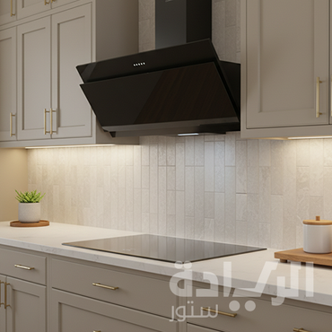 شفاط مطبخ إيكوماتيك 90 سم كريستال أسود – قوة شفط 650 م³/ساعة – 3 سرعات – فلاتر معدنية 6 طبقات – موديل – H9106EBB