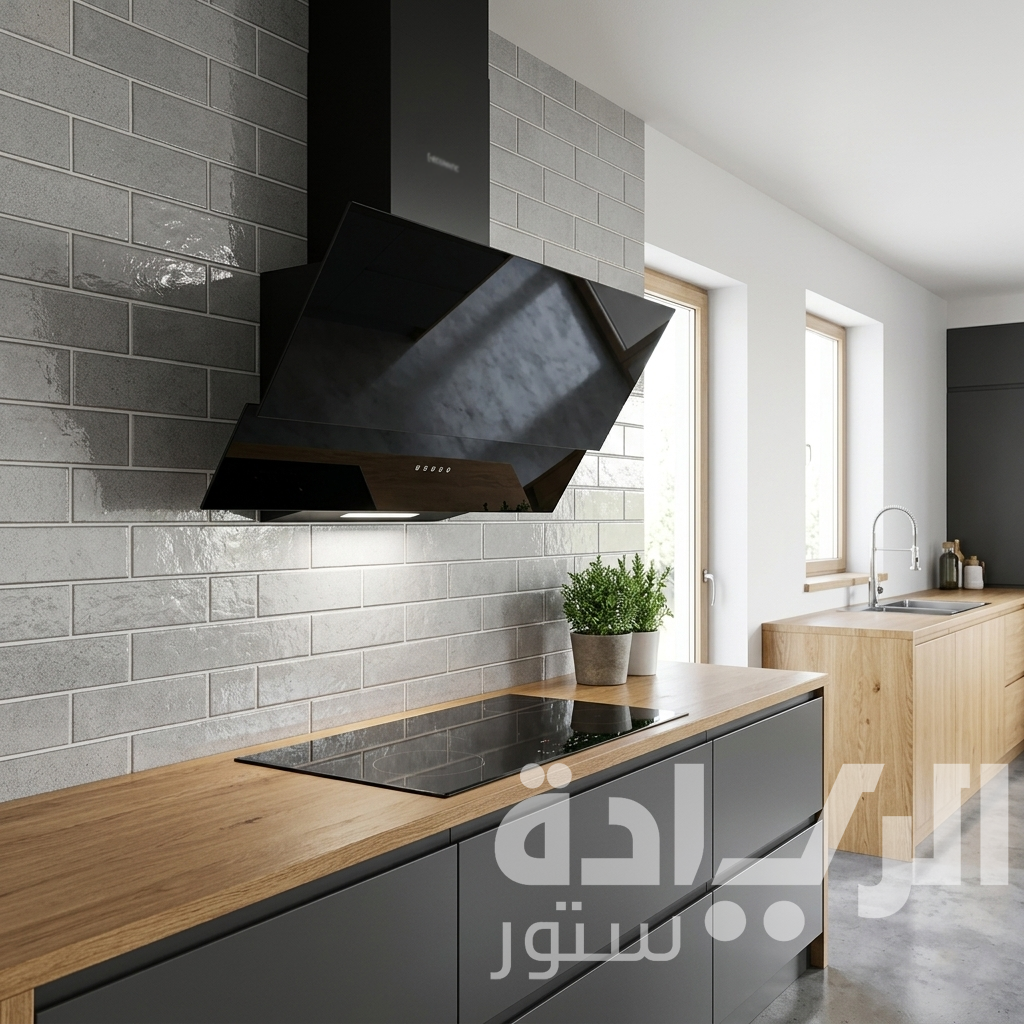 Ecomatic Decorative Kitchen Hood 90 cm Slanted with Black Glass 3 Speeds x 650 m³/h - H9106MRB