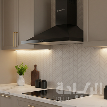 شفاط مطبخ هرمي بلت إن إيكوماتيك 90 سم تاتش ستانلس ستيل – قوة شفط 1000 م³/س - موديل – H910BKD