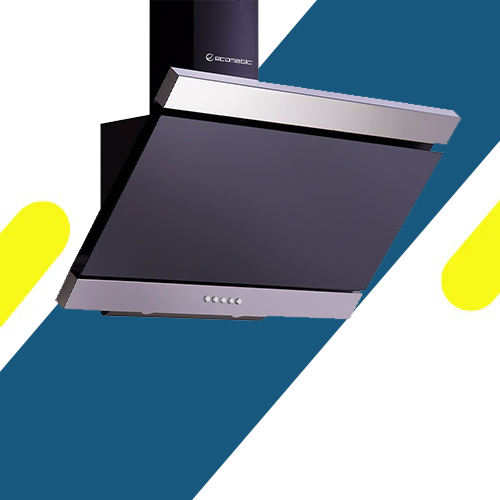 شفاط مطبخ إيكوماتيك 90 سم ديكوراتيف – كريستال أسود × إستانلس – 3 سرعات – قوة شفط 1000 م³/س – موديل - H910EB