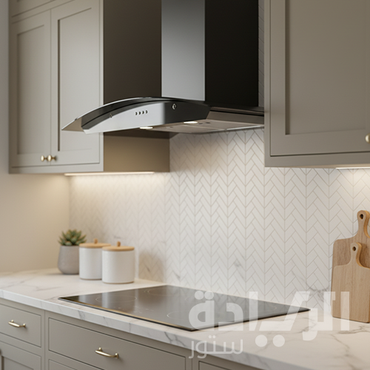 شفاط مطبخ إيكوماتيك كريستال 90 سم أسود – 3 سرعات – قوة شفط 1000 م³/س – موديل - H910GBK