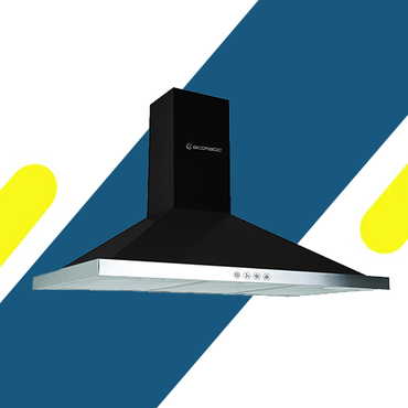 شفاط مطبخ هرمي إيكوماتيك مقاس 90 سم ستانلس ستيل تاتش – 3 سرعات – قوة شفط 1000 م³/س – موديل – H910IBKD