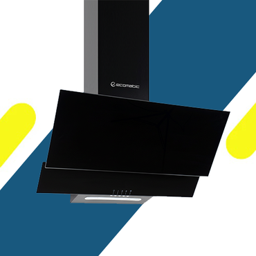 شفاط مطبخ إيكوماتيك 90 سم ديكوراتيف أسود – 3 سرعات – قوة شفط 1000 م³/س – موديل - H910MRB