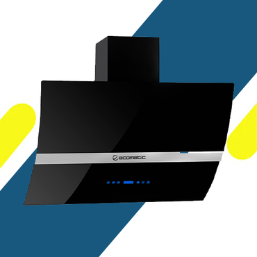 شفاط مطبخ إيكوماتيك 90 سم أوتوماتيك ديكوراتيف – كريستال أسود – تاتش – 3 سرعات – قوة شفط 1000 م³/س – موديل - H910NATBLX