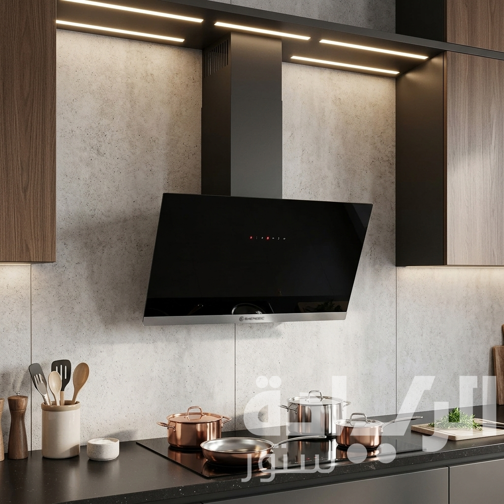 Ecomatic 90cm Decorative Black Crystal Hood – H9110HTS – with Gesture, Touch, and Remote Control and Italian Motor