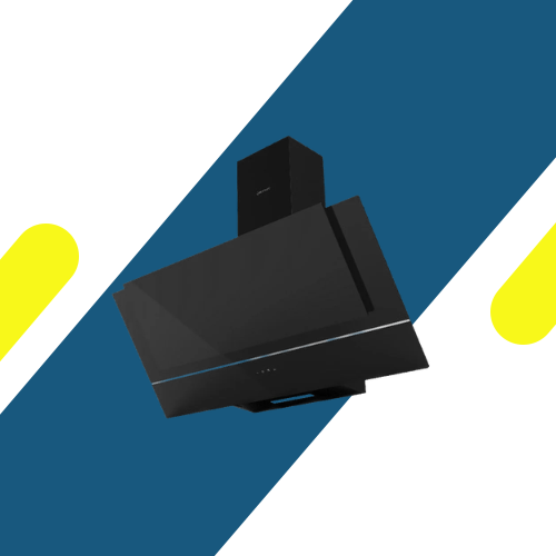 شفاط إيكوماتيك (Ecomatic) 90 سم بقوة شفط 1000 م³/ساعة مائل كريستال أسود – H9110ZTS