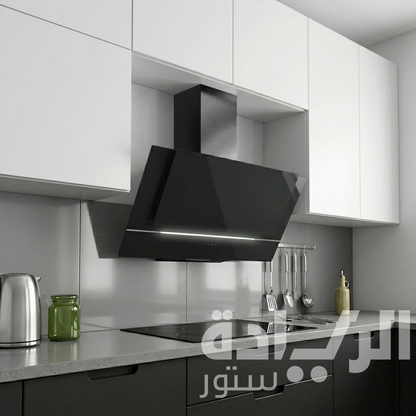 Ecomatic Cooker Hood 90 cm, 1000 m³/h Suction Power, Slanted, Black Crystal – H9110ZTS