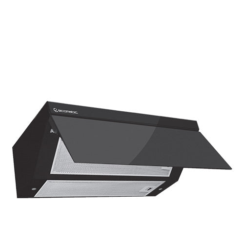 ايكوماتيك شفاط مسطح ديكوري 90 سم ـ كريستال أسود قوة 500 م3/ساعة H9205GLB