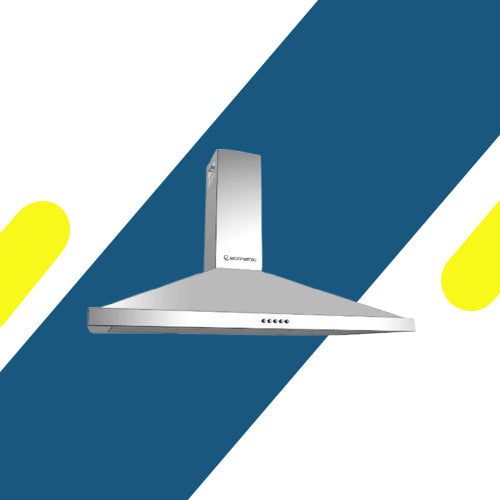 شفاط مطبخ هرمي ايكوماتيك 90 سم استانلس مدخنة قوة 1000 م³/ساعة - H9210AB