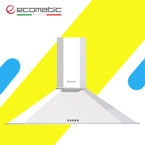 ايكوماتيك شفاط هرمي 90 سم ـ ستانليس ستيل قوة 1000 م3/ساعة H9210RB