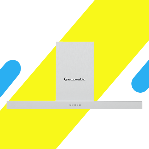 شفاط مطبخ ديكوري إيكوماتيك 90 سم حرف T فضي – قوة شفط 750 م³/س – H9307TB