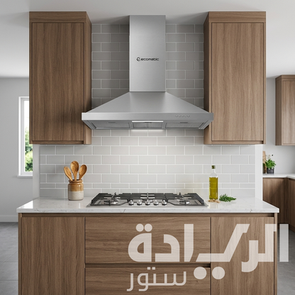 شفاط هرمي إيكوماتيك – 90 سم ستانلس ستيل، قوة شفط 850 م³/ساعة - موديل - H9308B