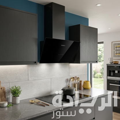 Ecomatic 90cm Decorative Black Crystal Hood – H9310JSBKT – 1000 m³/h Suction Power, Touch and Remote Control