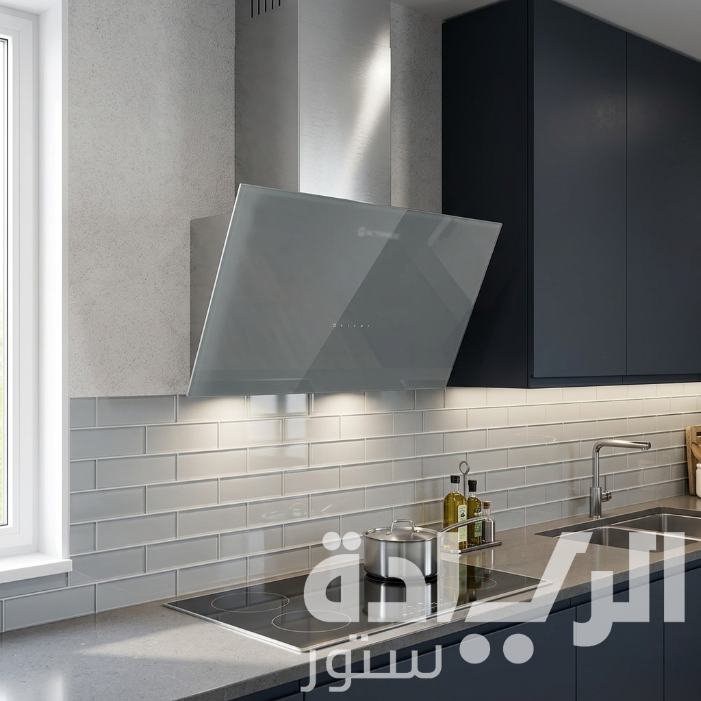 Ecomatic 90cm Decorative Crystal Grey Hood - H9310JSXGRT - 1000 m³/hr Suction Power, Touch and Remote Control