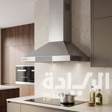 Ecomatic 90cm Pyramid Stainless Steel Cooker Hood - H9310OPXGRT - Grey Crystal Touch Panel with Remote Control and 1000 m³/h Suction Power