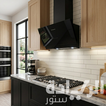 شفاط إيكوماتيك (Ecomatic) 90 سم ديكوري كريستال أسود – H9310RSBKT – قوة شفط 1000 م³/ساعة بالريموت