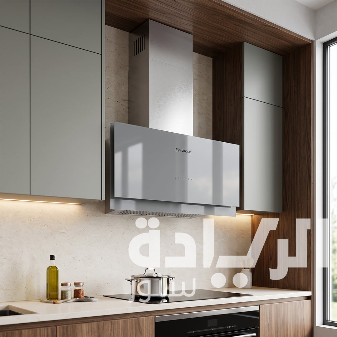 شفاط إيكوماتيك (Ecomatic) 90 سم ديكوري كريستال رمادي – H9310RSXGRT – صورة 2