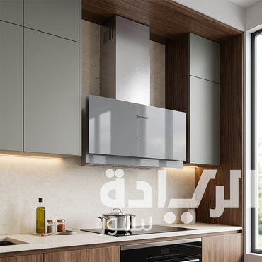 Ecomatic Decorative Crystal Grey Cooker Hood 90cm – H9310RSXGRT – Suction Power 1000m³/h Touch and Remote Control