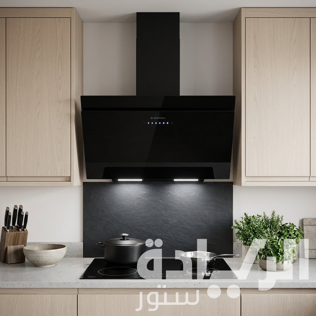Ecomatic 90 cm Decorative Black Crystal Hood - H9310SLBKT - 1000 m³/h Suction Power, Touch and Remote Control