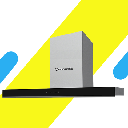 شفاط ديكوري إيكوماتيك 90 سم فضي حرف T – قوة شفط 1000م³/ساعة + ريموت كنترول – H9310TT