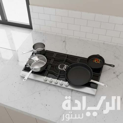 بوتاجاز سيمفر بلت إن غاز 90 سم تيتانيوم بـ5 شعلات ساباف، إشعال ذاتي وأمان كامل - موديل - H9505AGSSP