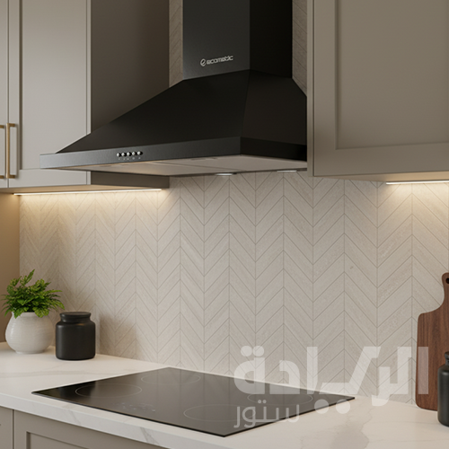 شفاط مطبخ هرمي إيكوماتيك 90 سم ستانلس ستيل – قوة شفط 650 م³/ساعة - موديل – H96BKB