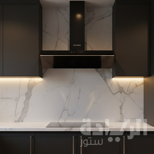 شفاط مطبخ إيكوماتيك ديكوراتيف 90 سم كريستال أسود – تاتش – 3 سرعات – قوة شفط 650 م³/س - موديل - H96FTBK