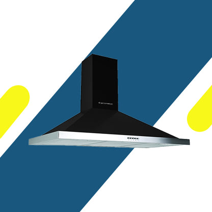 شفاط مطبخ هرمى إيكوماتيك مقاس 90 سم - قوة شفط 650م³/س - موديل - H96IBKB