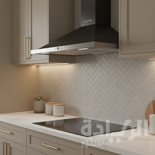 شفاط مطبخ إيكوماتيك هرمي أسود 90 سم قوة شفط 650 م³/ساعة - موديل - H96IBKD