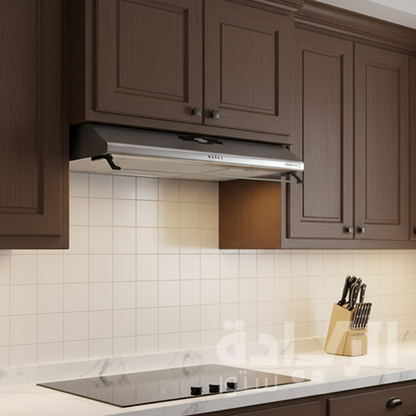 شفاط مطبخ بلت إن إيكوماتيك 90 سم ستانلس ستيل – 2 موتور – قوة شفط 650 م³/س - موديل – H96NCF