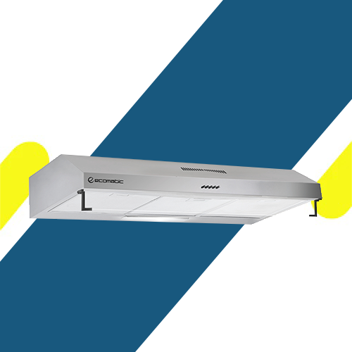 شفاط مطبخ إيكوماتيك فلات 90 سم ستانلس ستيل – 2 موتور – 3 سرعات – قوة شفط 650 م³/س – موديل - H96NFF